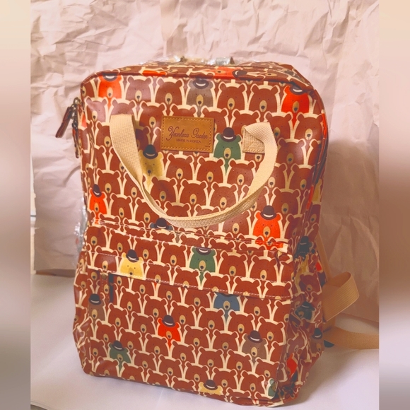 NEW Top Handled Waterproof Vinyl Print Backpack - Picture 6 of 13